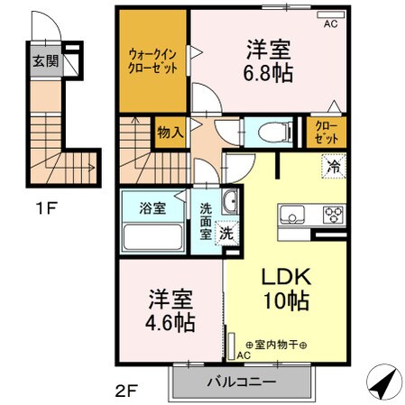 イーストフィールドの物件間取画像